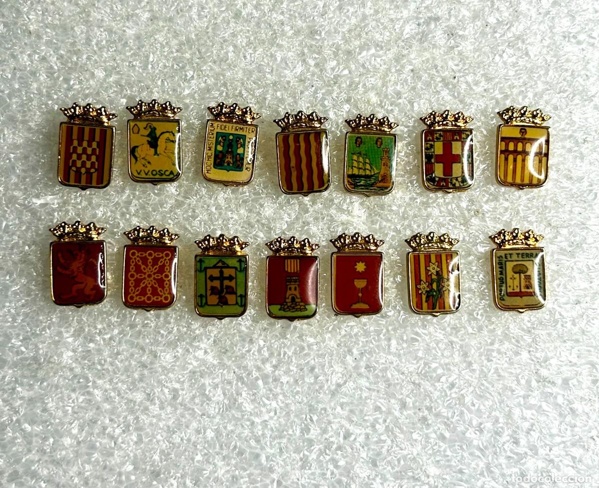 Pins de colecci&oacute;n: 3822.Colecci&oacute;n de 14 pines her&aacute;ldicos que representan diversos escudos de armas de provincias