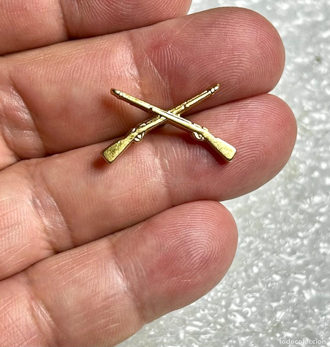 Pins de colecci&oacute;n: 3824.Insignia de rosca de rifles cruzados de la Infanter&iacute;a del Ej&eacute;rcito de los Estados Unidos