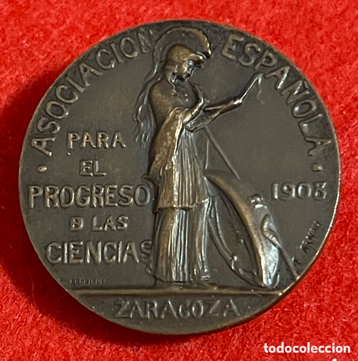 Pins de colecci&oacute;n: Insignia de la asociaci&oacute;n espa&ntilde;ola para el progreso de las ciencias. Zaragoza 1908.