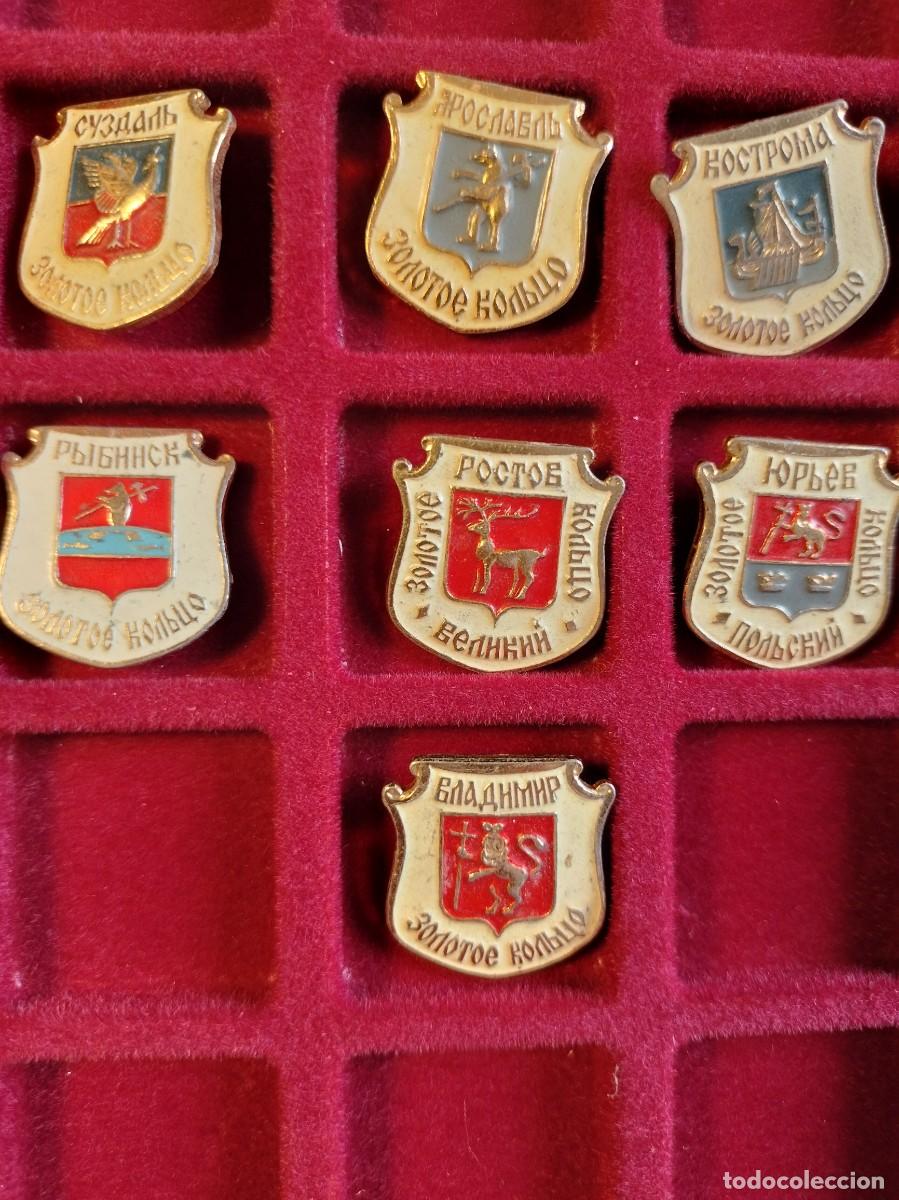 Pins de colecci&oacute;n: LOTE DE 7 PINS - INSIGNIA DE AGUJA - URSS - ESCUDOS DE CIUDADES -