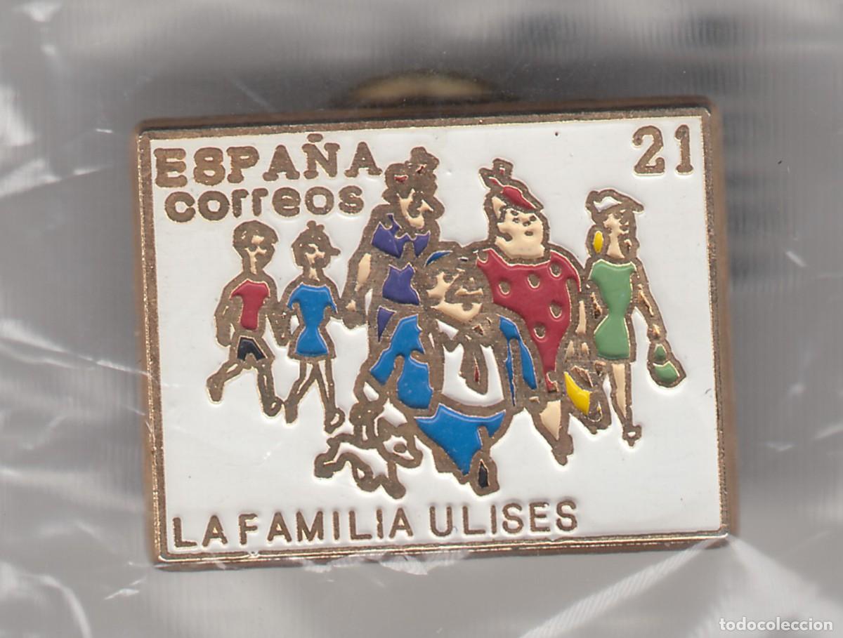 Pins de colecci&oacute;n: PIN INSIGNIA LA FAMILIA ULISES ESPA&Ntilde;A CORREOS 21 PRECINTADO EN SU BOLSA