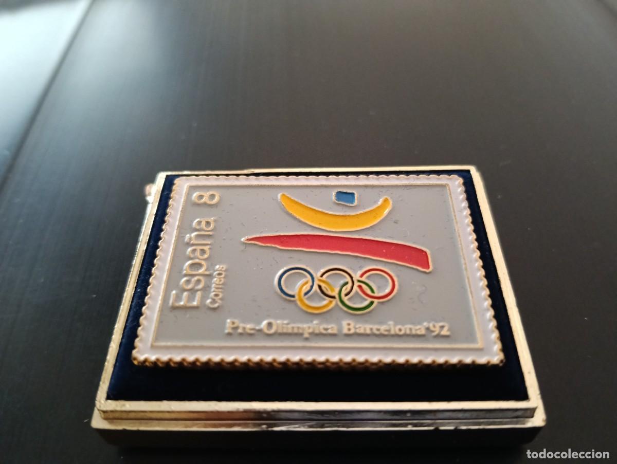 Pins de colecci&oacute;n: PIN INSIGNIA SELLO 8 PRE OLIMPICA BARCELONA 92 ESPA&Ntilde;A CORREOS CON SU CAJA