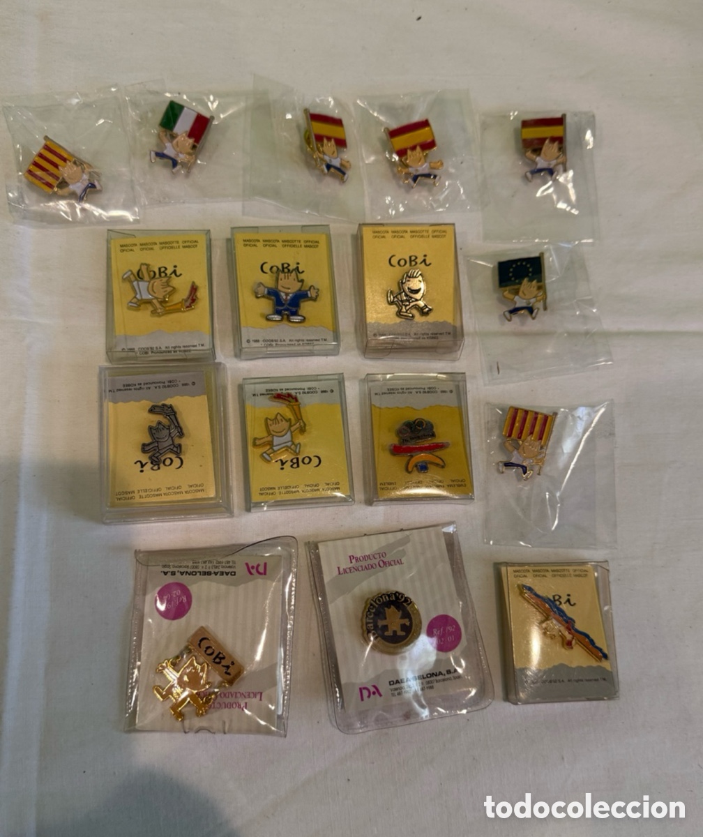 Pins de colecci&oacute;n: Lote de 16 Pins Oficiales Cobi Barcelona 92 Juegos Ol&iacute;mpicos Vintage Nuevos