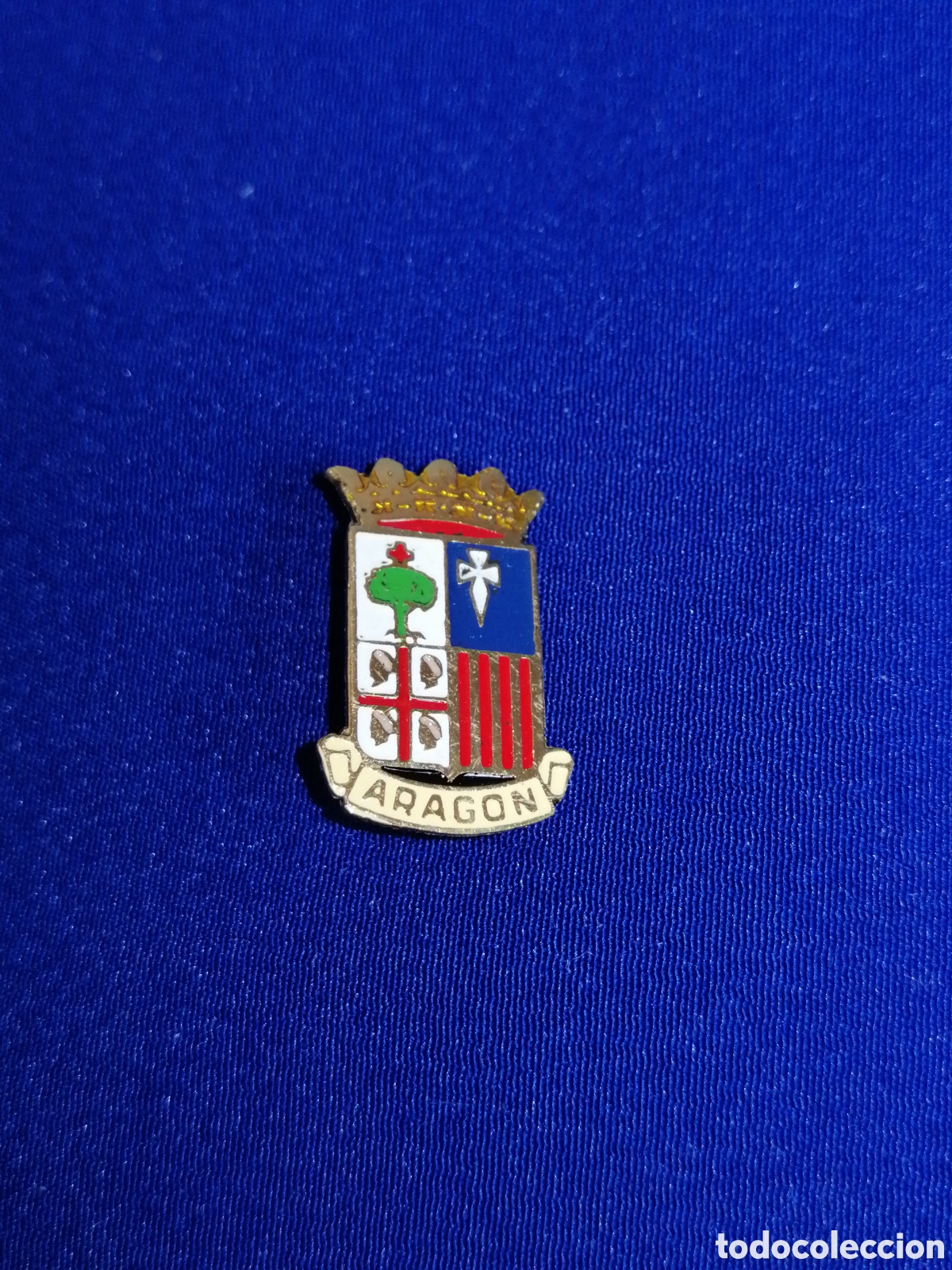 Pins de cole&ccedil;&atilde;o: ESCUDO HER&Aacute;LDICO ARAGON INSIGNIA DE ALFILER ANTIGUA