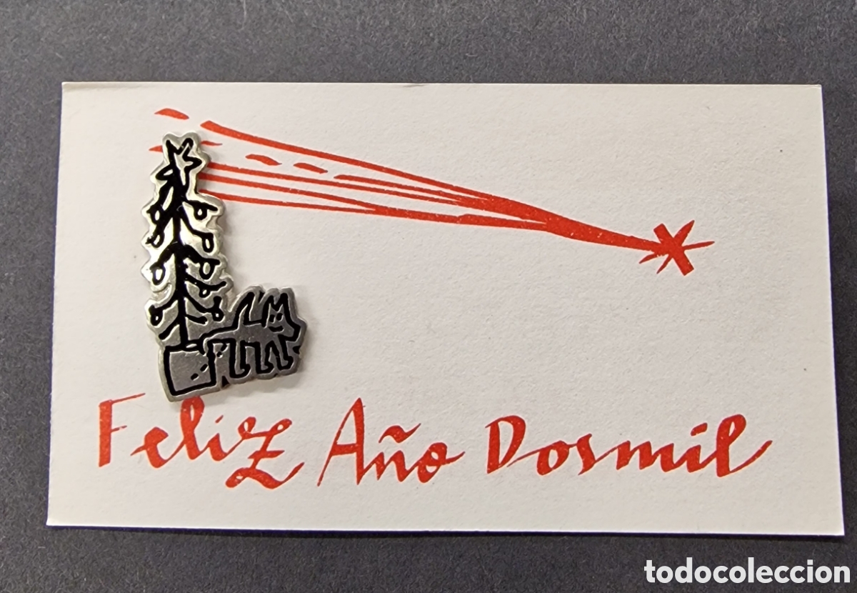 Pins de colecci&oacute;n: Feliz A&ntilde;o 2000 pin metal dise&ntilde;o Mariscal