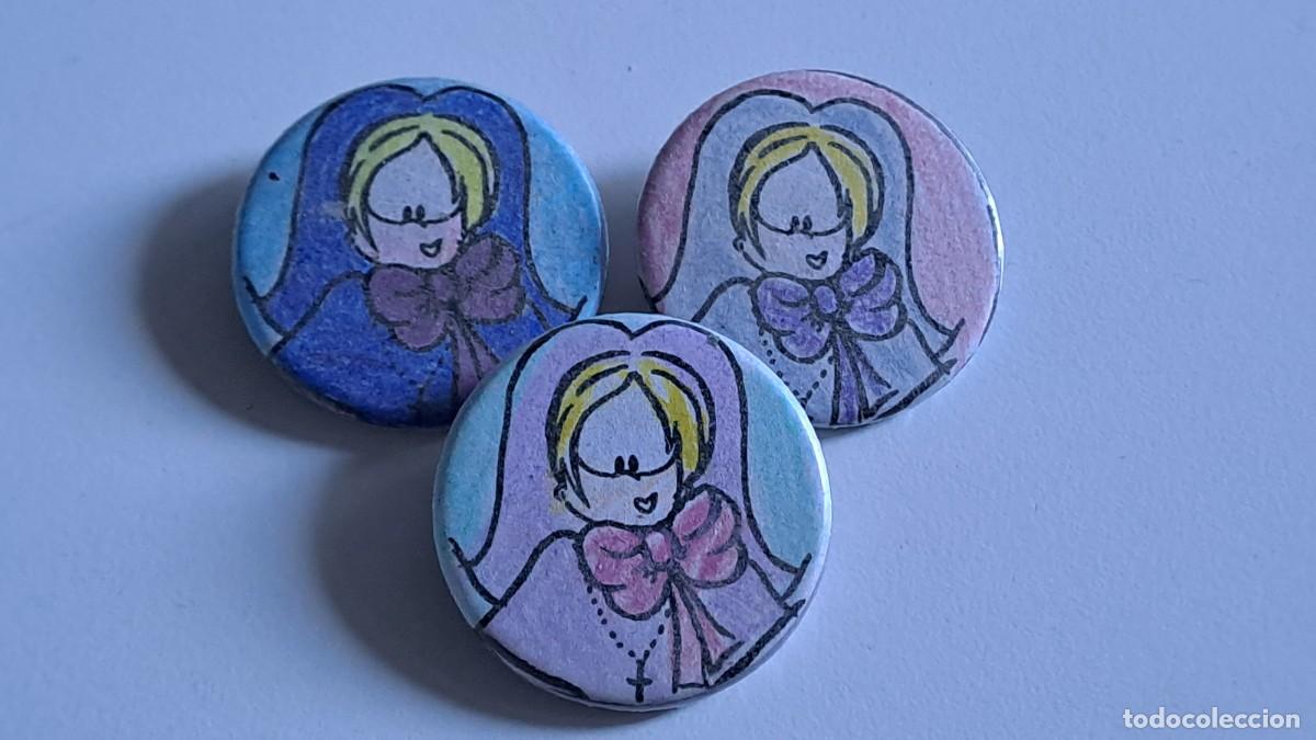 Pins e Spille di collezione: TRES CHAPAS PEQUE&Ntilde;O TAMA&Ntilde;O (4 cm ) EN DIFERENTES COLORES