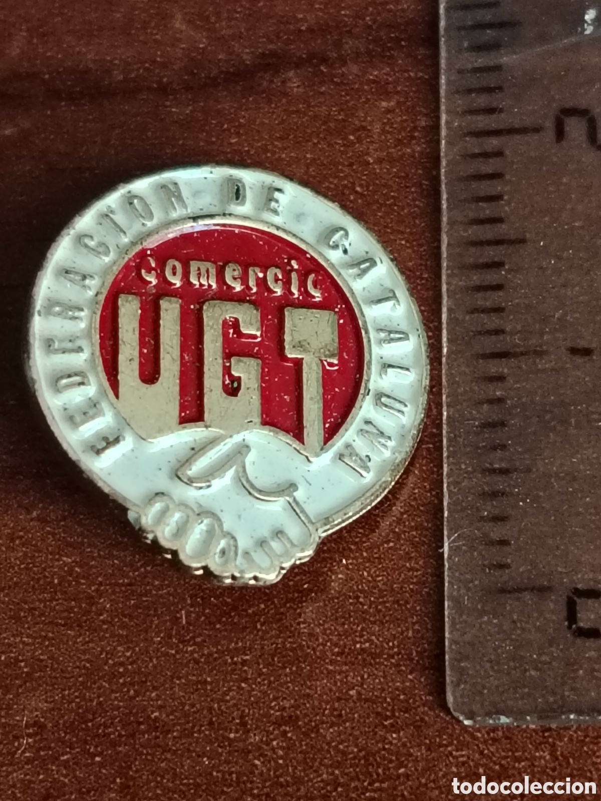Pins de colecci&oacute;n: Insignia antigua de UGT Federaci&oacute;n de Catalu&ntilde;a (Comercio)