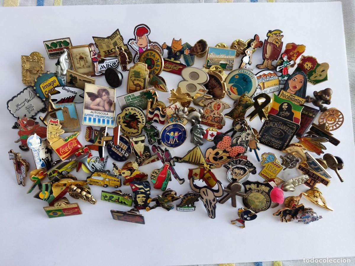 Pins de colecci&oacute;n: LOTE DE 100 PINS DE TODAS TEMATICAS