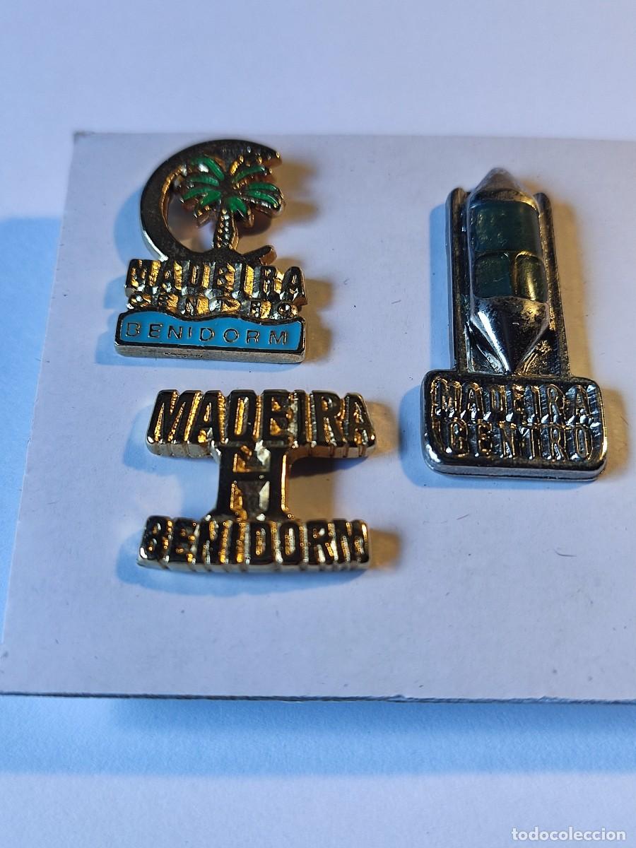 Pins de colecci&oacute;n: LOTE DE 3 PINS HOTEL MADEIRA DE BENIDORM (ALICANTE)