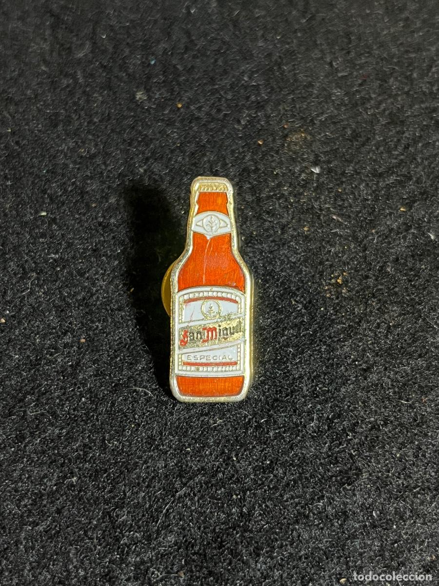 Pins de colecci&oacute;n: Pin Cerveza San Miguel Especial Vintage Botell&iacute;n Metal Esmaltado A&ntilde;os 90