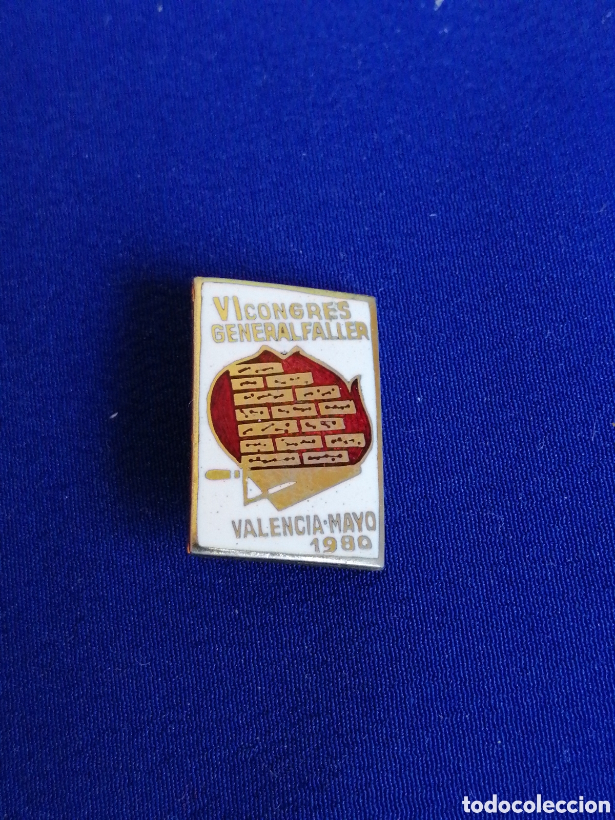 Pins de colecci&oacute;n: VI CONGRES GENERAL FALLER VALENCIA MAYO 1980 INSIGNIA DE ALFILER ANTIGUA