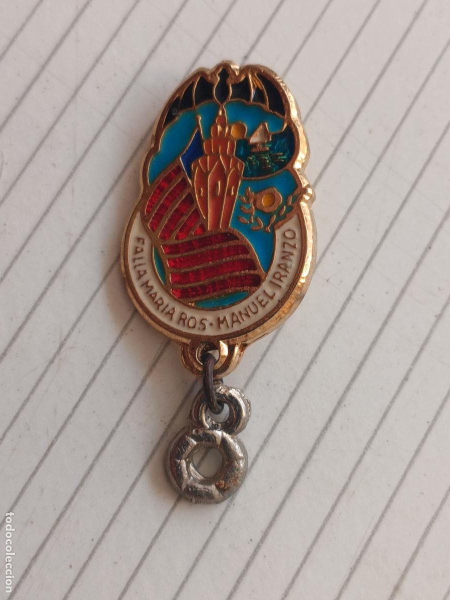 Pins de colecci&oacute;n: Valencia. Insignia de la falla Mar&iacute;a Ros Manuel Iranzo