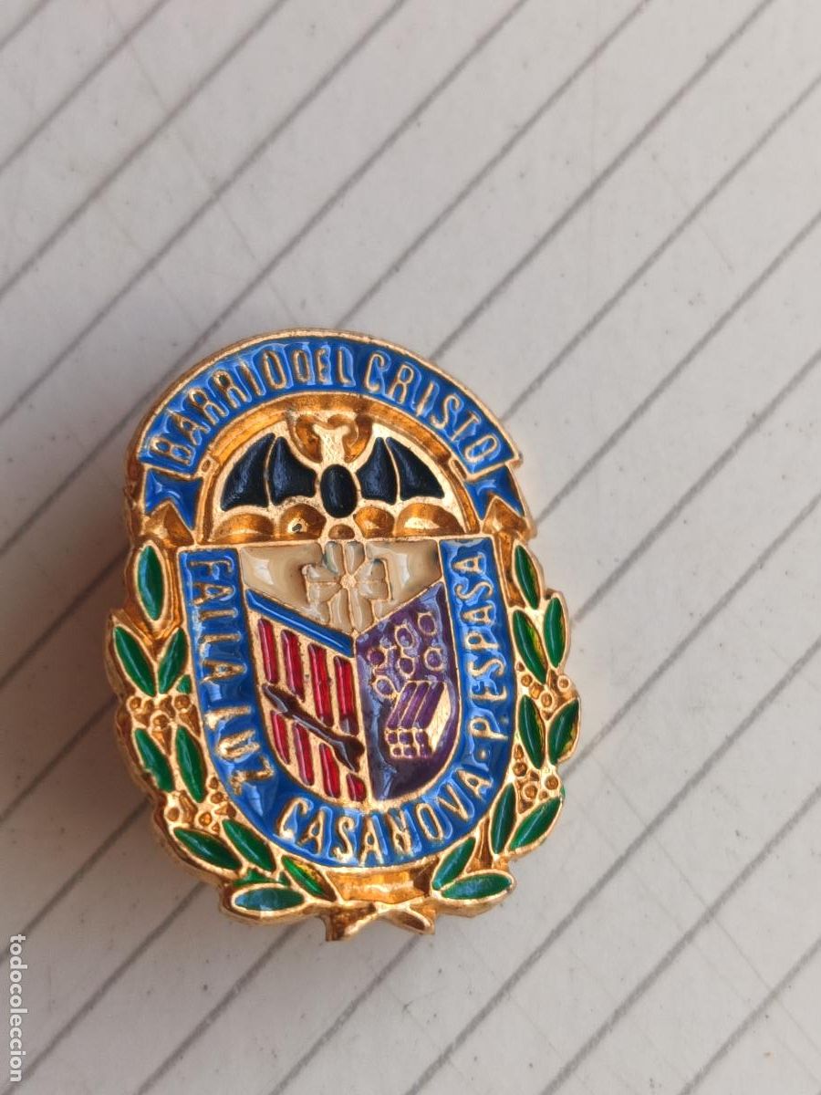 Pins de colecci&oacute;n: Valencia. Insignia de la falla Luz Casanova, Espasa, Barrio del Cristo