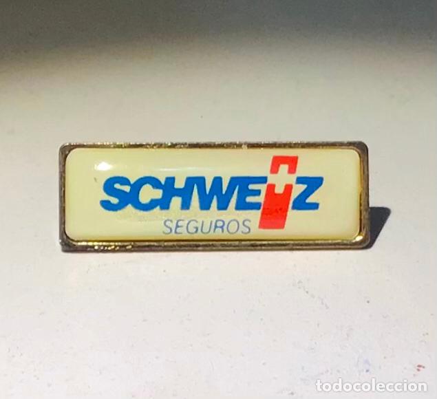 Pins de colecci&oacute;n: SCHWEZ SEGUROS, PIN DORADO