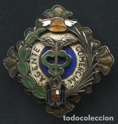 Collection pins: INSIGNIA DE PLATA, AGENTE COMERCIAL, &Eacute;POCA FRANCO