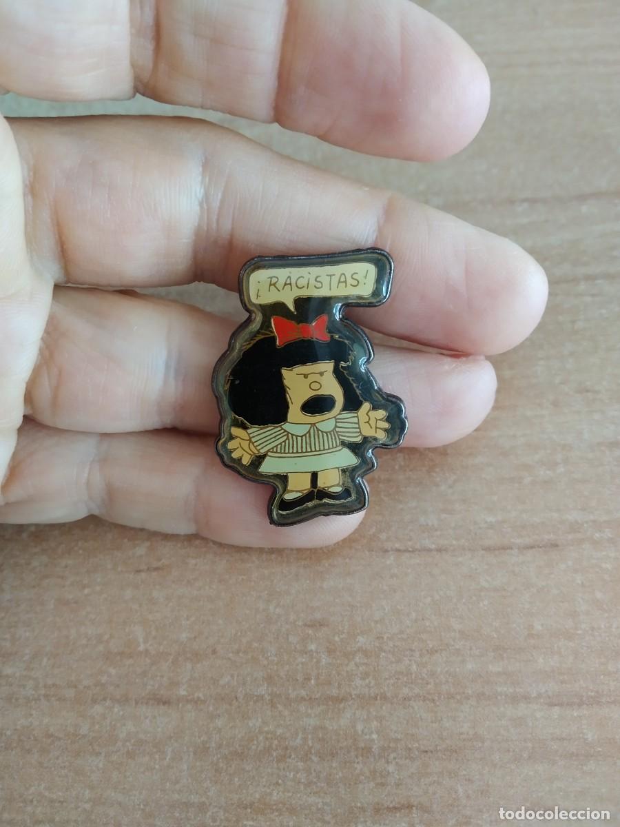 Pins de cole&ccedil;&atilde;o: PIN MAFALDA &iexcl; RACISTAS ! QUINO DIBUJO ANIMADO POLITICO POLITICA REIVINDICATIVO