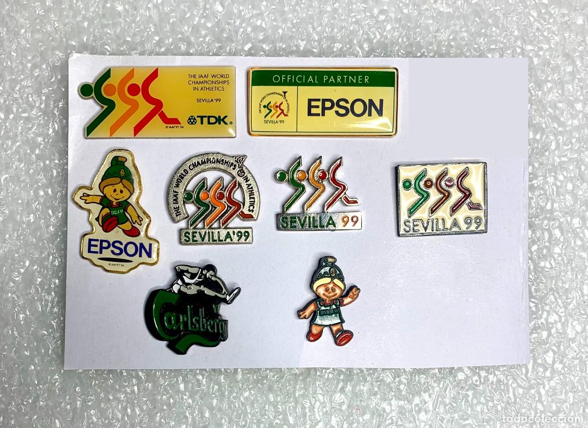 Collection pins: 3371.LOTE 9 PIN CONMEMORATIVOS CAMPEONATO MUNDIAL DE ATLETISMO DE LA IAAF 1999 CELEBRADO EN SEVILLA