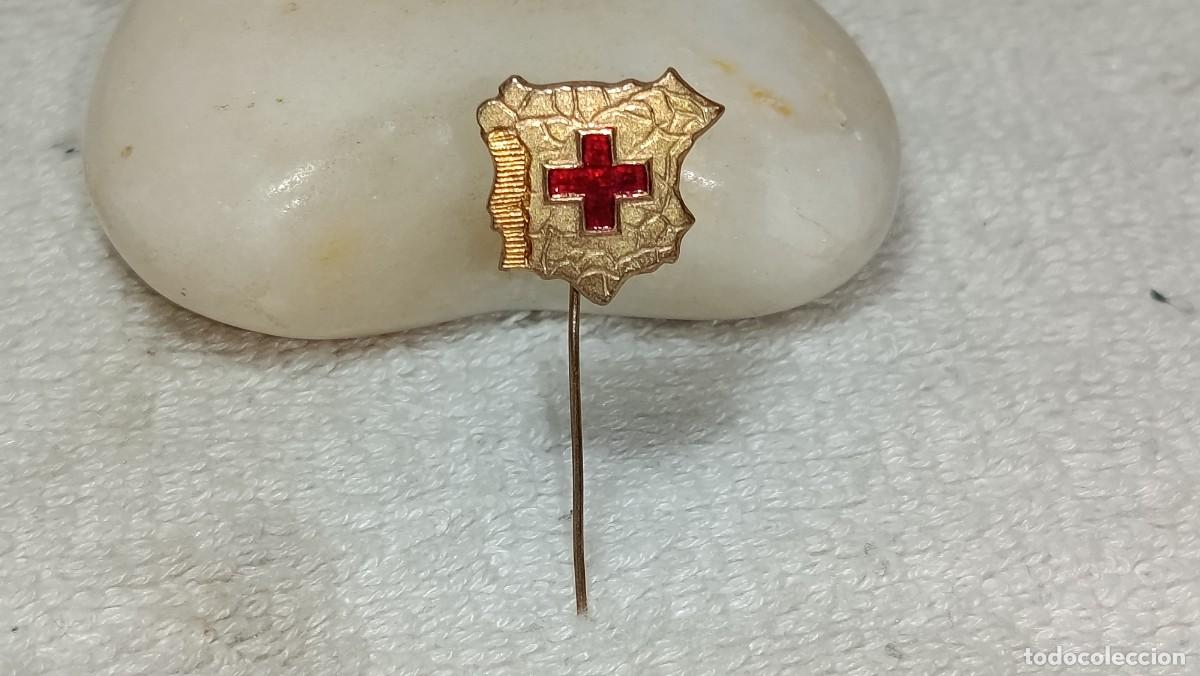 Pins de colecci&oacute;n: ANTIGUO PIN INSIGNIA DE ALFILER DE LA CRUZ ROJA ESPA&Ntilde;OLA MAPA ESPA&Ntilde;A A&Ntilde;OS 40 POSGUERRA