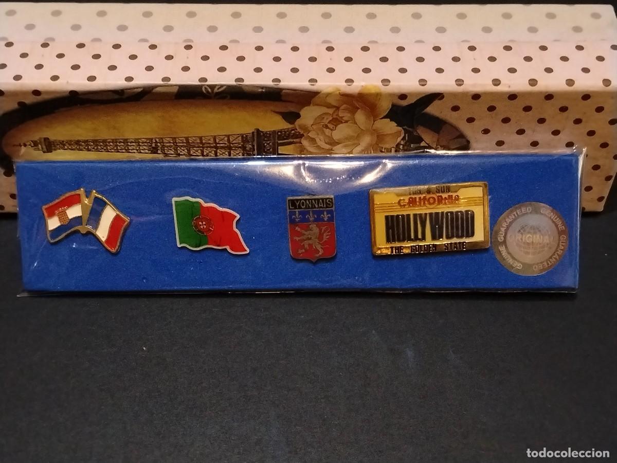Pin's de collection: COLECCI&Oacute;N PINS DE BANDERAS Y CIUDADES DEL MUNDO.... - 4 UND