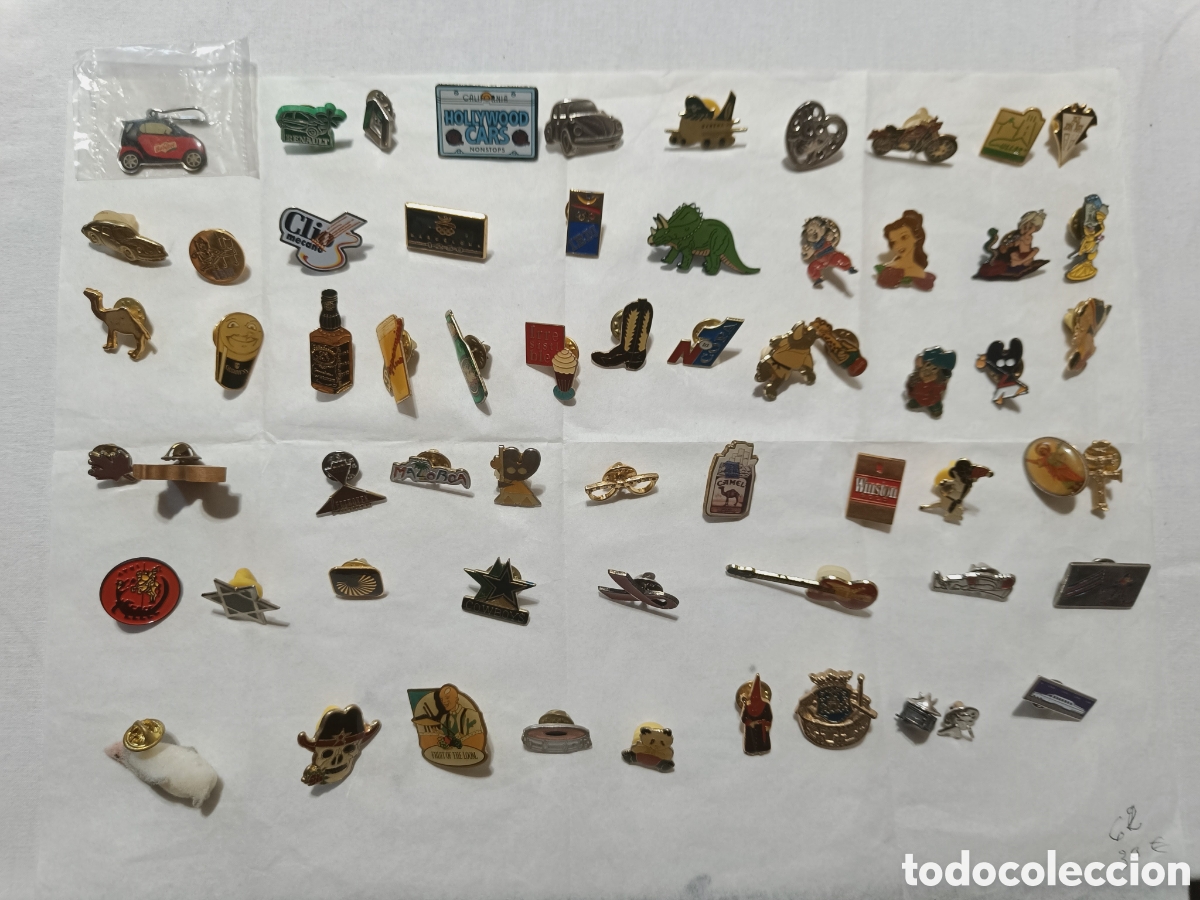 Pins de colecci&oacute;n: 62 pins muy bonitos y variados.