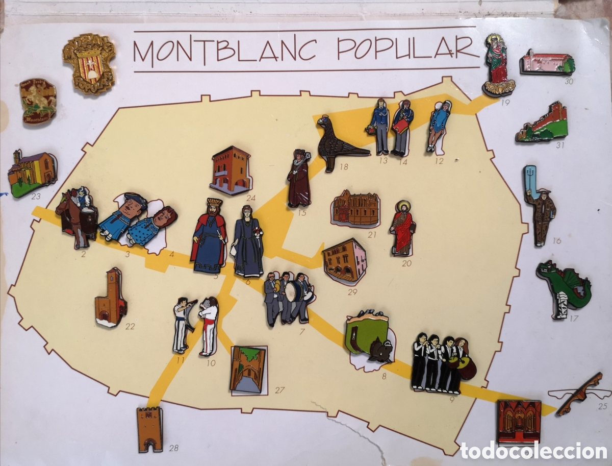 Pins de colecci&oacute;n: MONTBLANC (TARRAGONA) - 31 PINS DE LAS TRADICIONES DEL PUEBLO