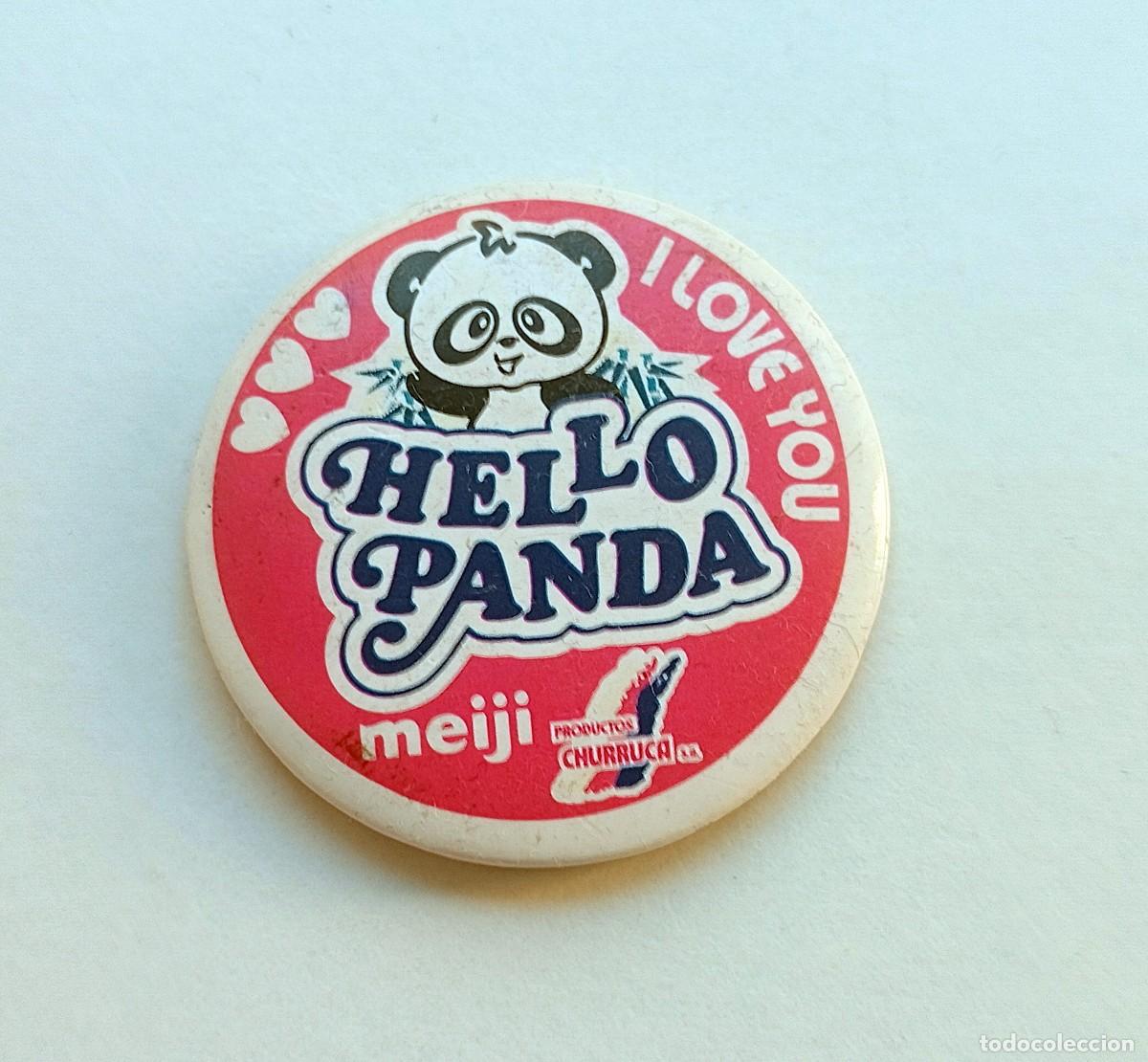 Pins de colecci&oacute;n: CHAPA CON IM&Aacute;N HELLO PANDA MEIJI I LOVE YOU (PRODUCTOS CHURRUCA)