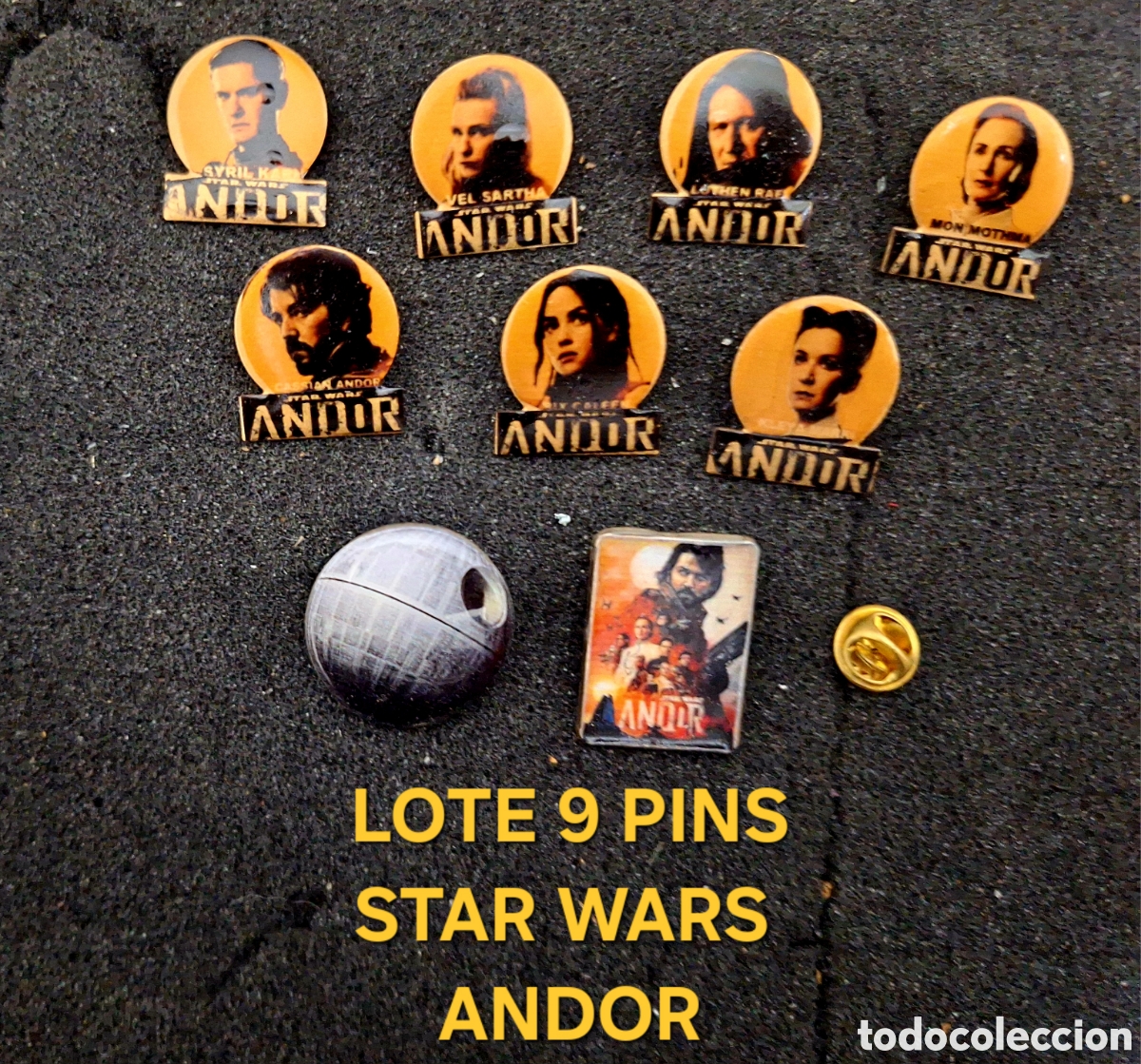 Pins de colecci&oacute;n: LOTE 9 PINS PIN STAR WARS ANDOR