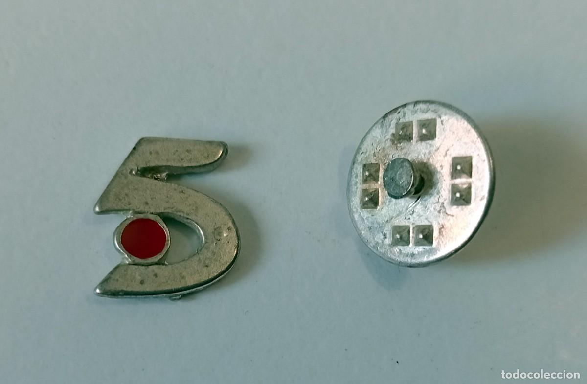 Pins de colecci&oacute;n: PIN LOGOTIPO CADENA DE TELEVISI&Oacute;N TELE 5
