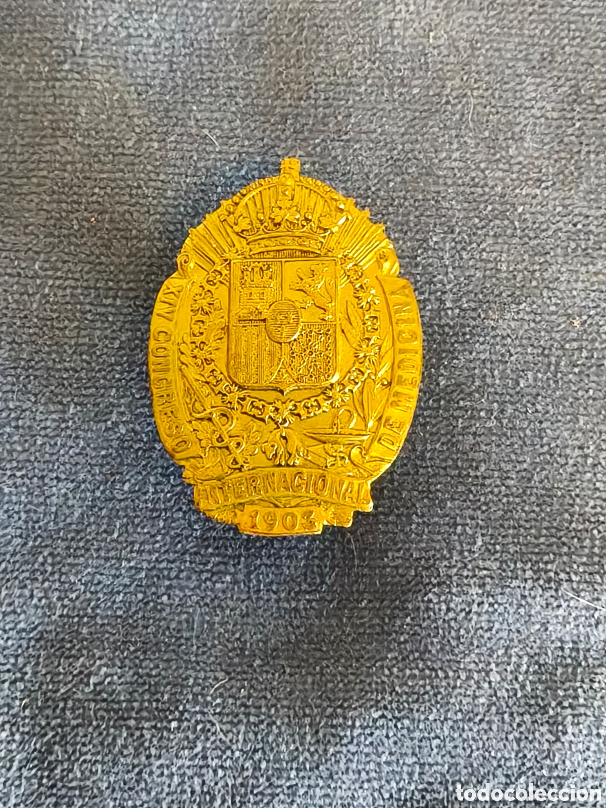Pins de colecci&oacute;n: Medicina Congreso Internacional Medicina a&ntilde;o 1910 antiguo muy escaso bien conservado