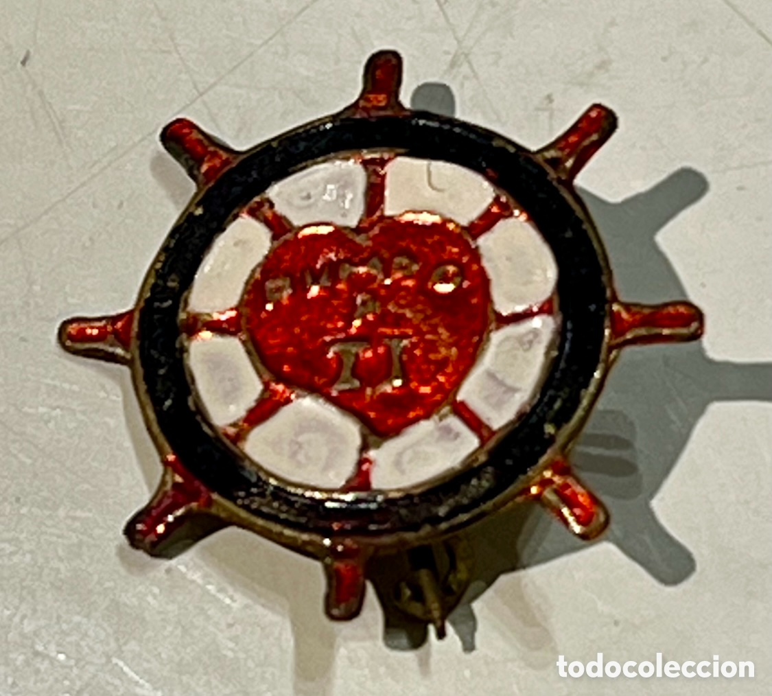 Pins de colecci&oacute;n: Pin / Broche. Rumbo a Ti. Lat&oacute;n dorado y esmalte. A&ntilde;os 60.