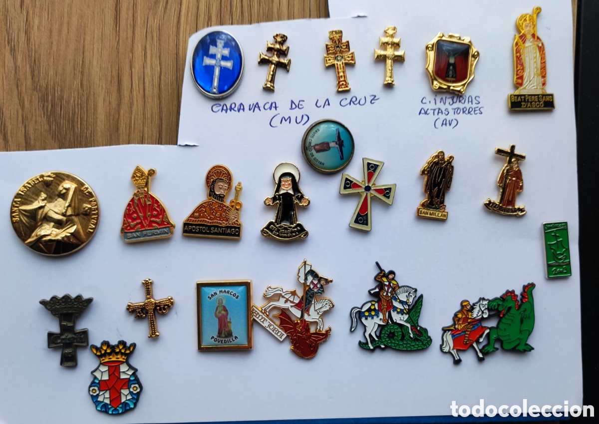 Pins de colecci&oacute;n: Lote de pins religiosos