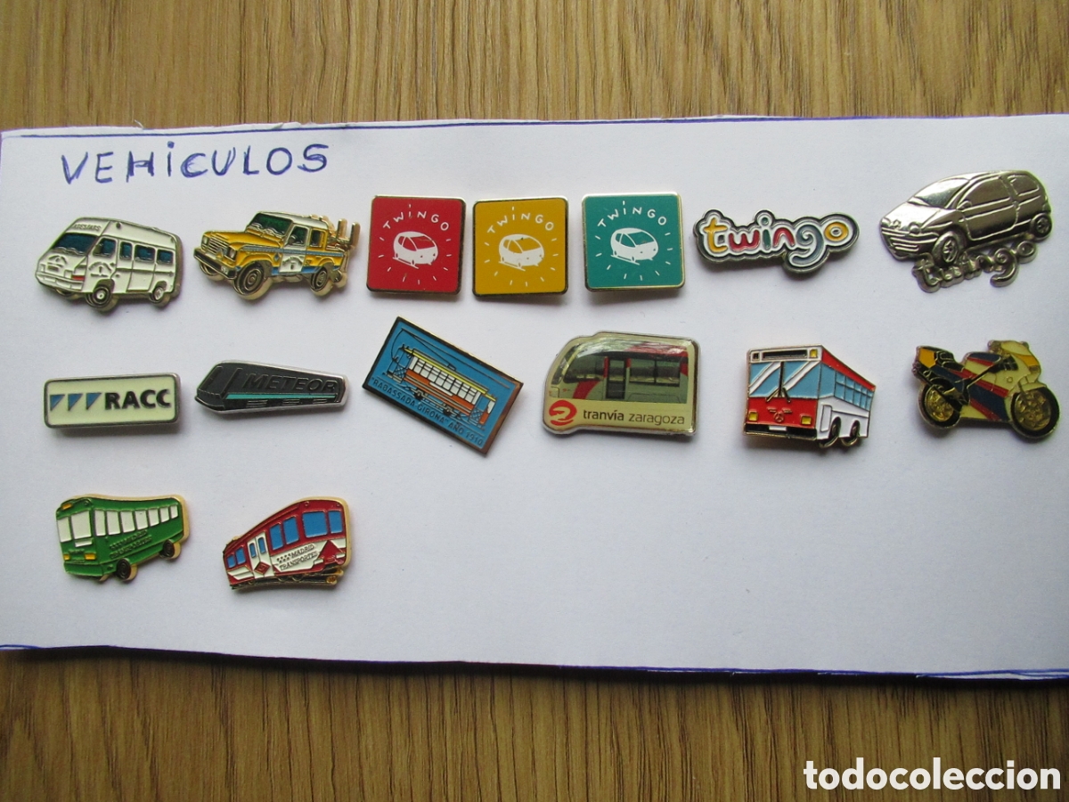 Pins de colecci&oacute;n: Lote de vehiculos diferentes