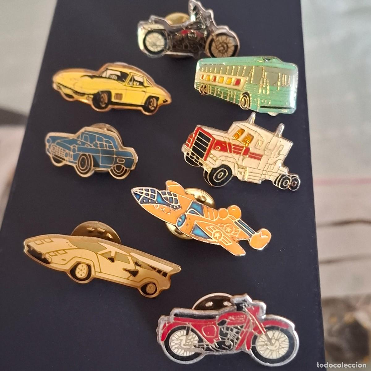 Pins de colecci&oacute;n: Lote 6 pins vintage de veh&iacute;culos a motor / motos - coches