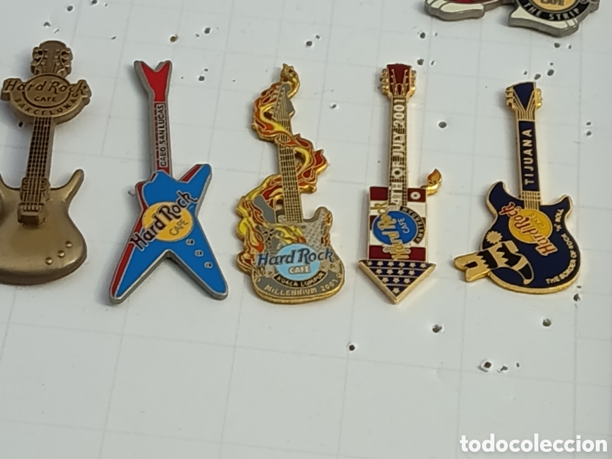 Pins de colecci&oacute;n: Lote pins guitarras hard rock