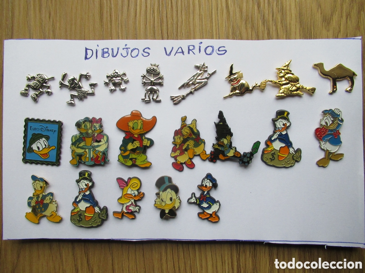 Pins de colecci&oacute;n: Lote pins de dibujos