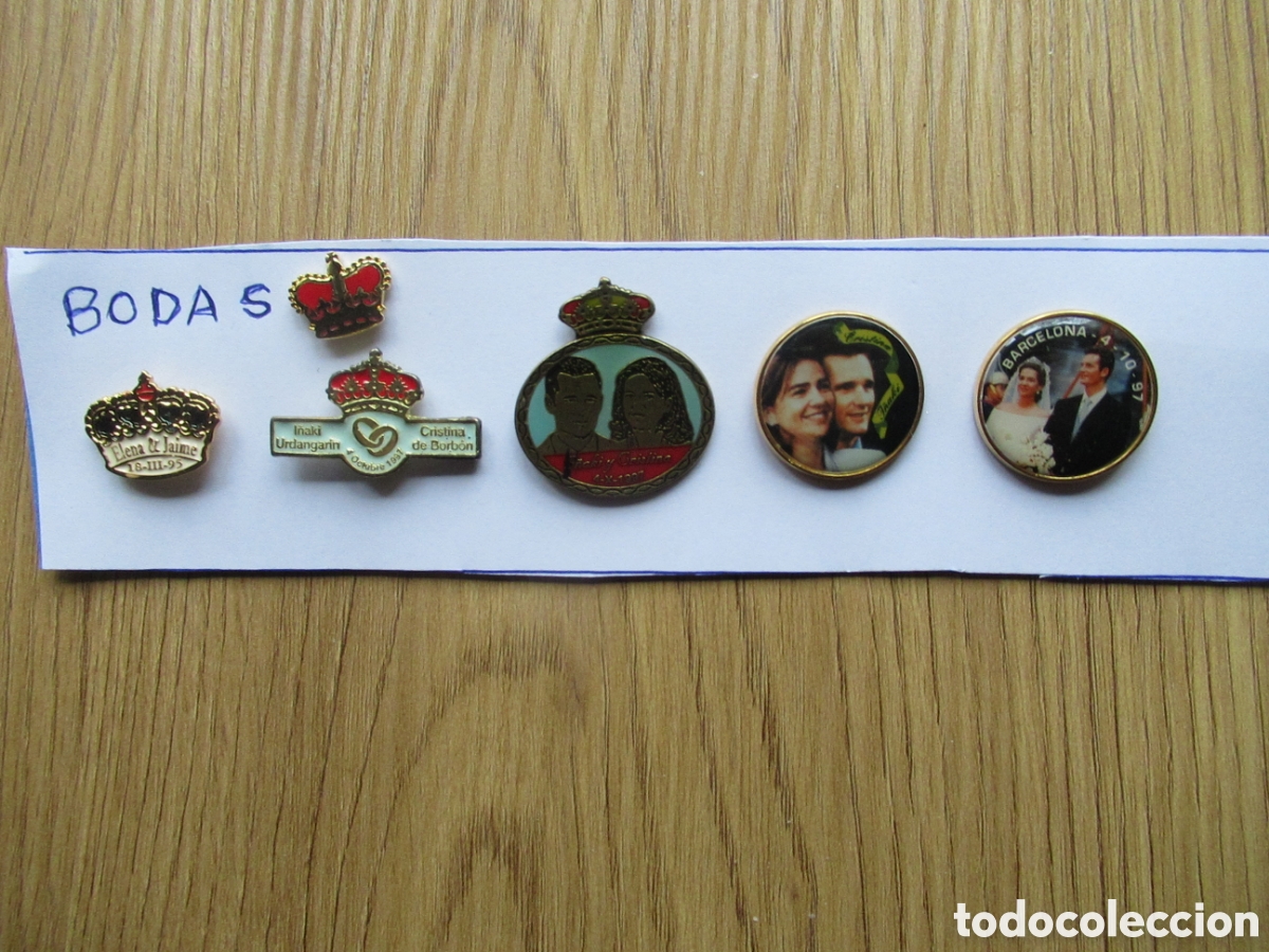 Pins de colecci&oacute;n: Lote pins de bodas reales