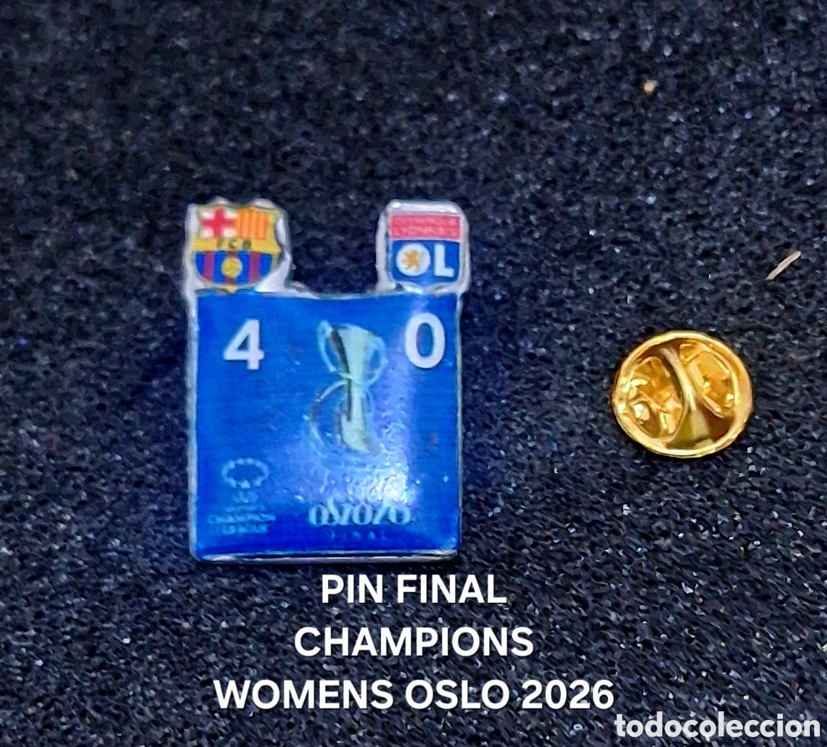 Pins de colecci&oacute;n: PIN PINS FINAL CHAMPIONS WOMEN OSLO 2026 FC BARCELONA vs LYON