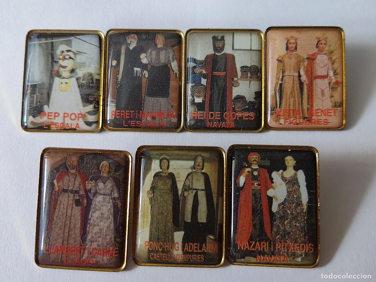 Pins de colecci&oacute;n: LOTE DE 7 PINS DE GEGANTS DE CATALUNYA - TIPO FOTO.