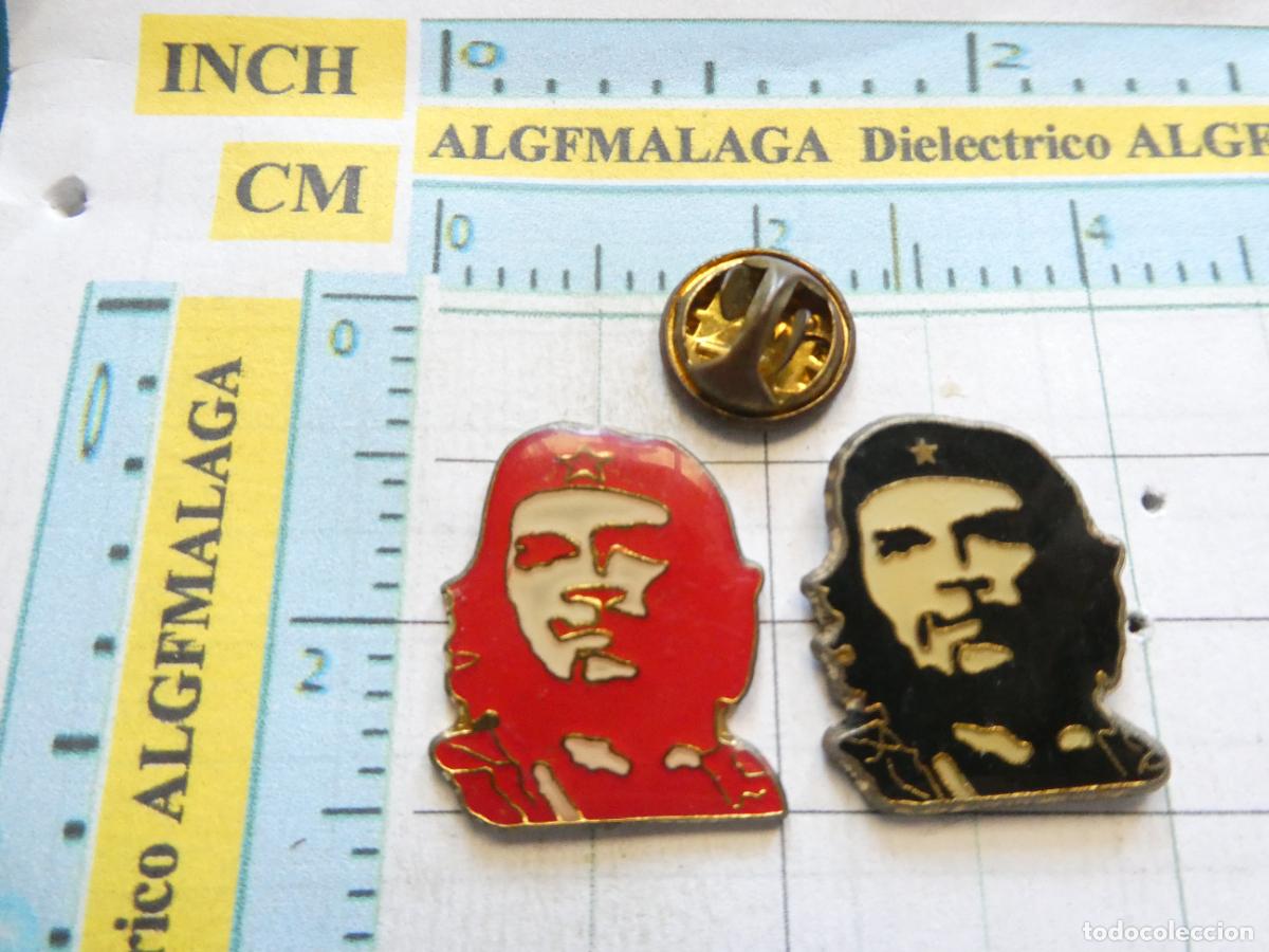 Pins de colecci&oacute;n: 2 PINS POL&Iacute;TICOS SINDICALES. REVOLUCIONARIO CHE GUEVARA ARGENTINA CUBA ROJO NEGRO
