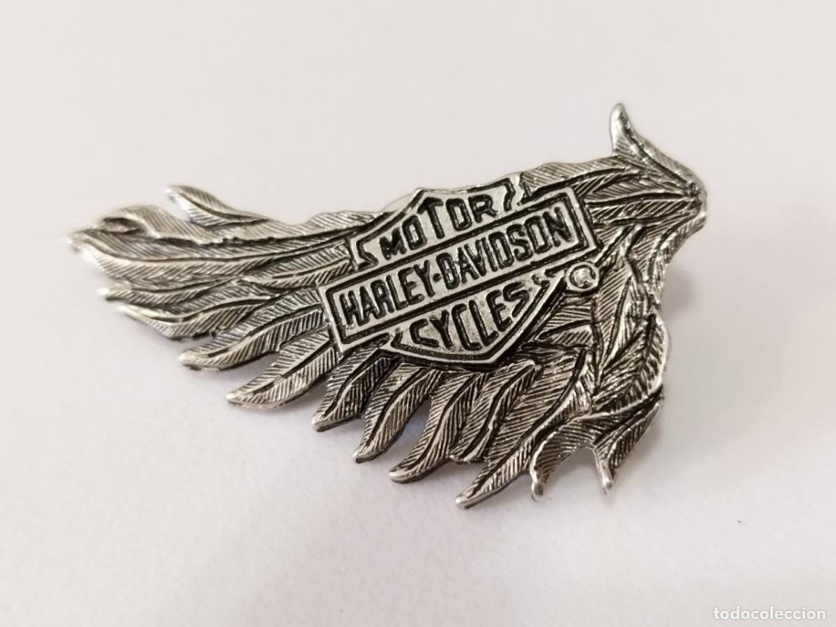 Pins de colecci&oacute;n: Pin Harley Davidson Motos Dise&ntilde;o de Media Ala