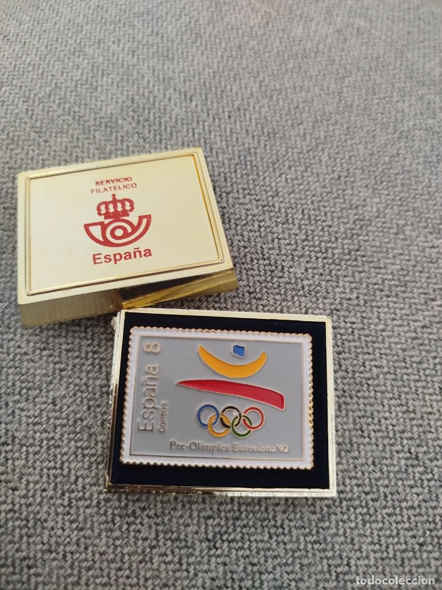 Pins de colecci&oacute;n: Pin conmemorativo servicio filat&eacute;lico (correos) pre ol&iacute;mpica barcelona 92