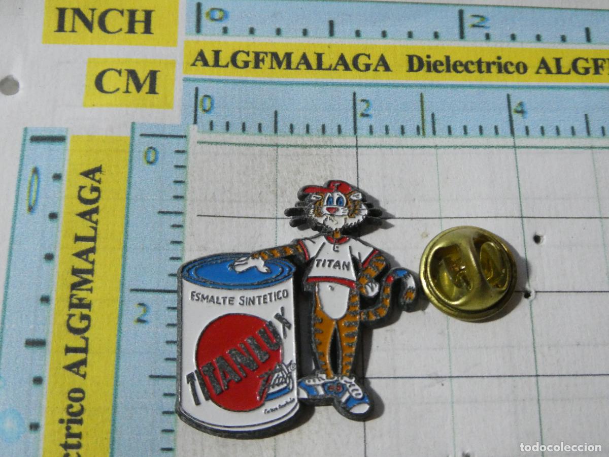 Pins de colecci&oacute;n: PIN PINTURA ESMALTE TITANLUX MASCOTA TITAN TIGRE