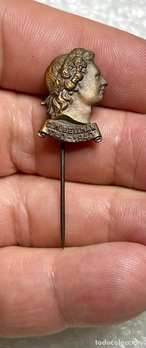 Sammlung von Pins: 3943.Insignia de alfiler vintage sueca que rinde homenaje a Carl Michael Bellman