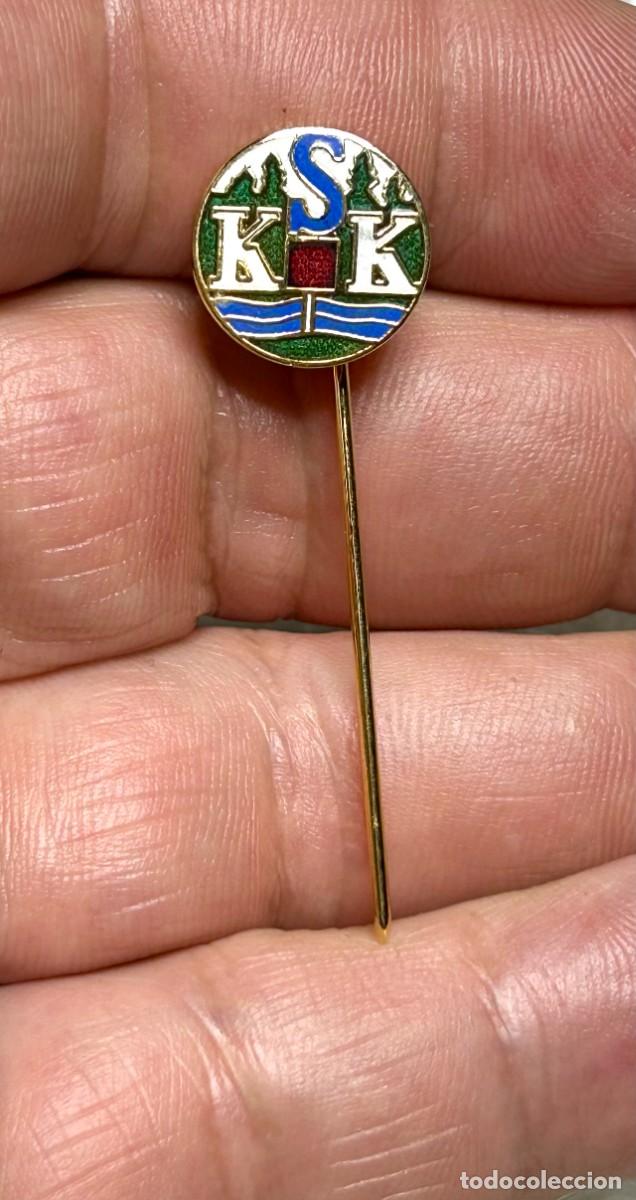 Sammlung von Pins: 3944.Insignia de alfiler vintage sueca del Skogskarlarnas Klubb (El Club de los Hombres del Bosque)