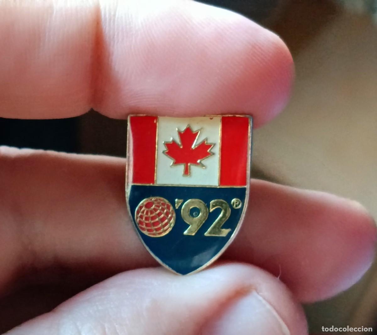Pins de cole&ccedil;&atilde;o: Pin. Pabell&oacute;n de Canad&aacute;. Expo Sevilla 92. Esmaltado