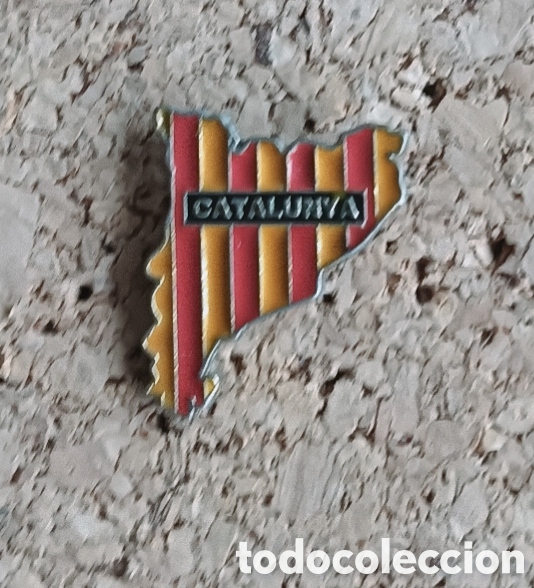 Pins de colecci&oacute;n: PIN MAPA CATALU&Ntilde;A CON LA SENYERA - Foto 1