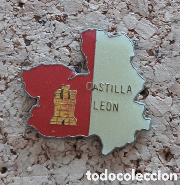 Pins de colecci&oacute;n: PIN MAPA BANDERA CASTILLA LE&Oacute;N ESMALTADO