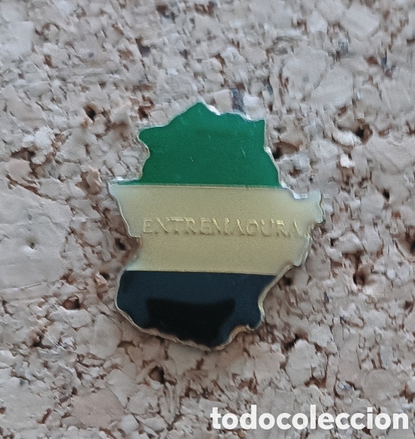 Pins de colecci&oacute;n: PIN MAPA BANDERA EXTREMADURA ESMALTADO