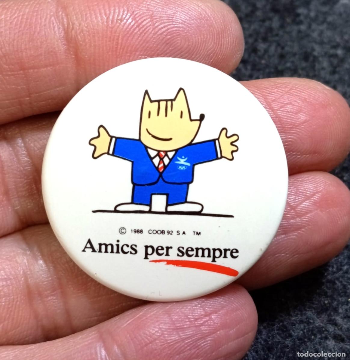 Pins de colecci&oacute;n: Chapa Vintage Original de Cobi la mascota oficial de los juegos ol&iacute;mpicos de Barcelona 1992