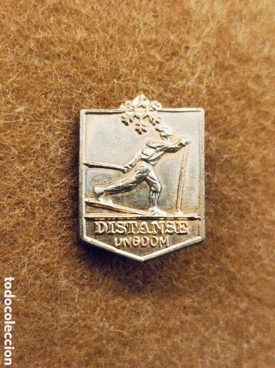 Pins de colecci&oacute;n: ANTIGUA INSIGNIA ALFILER. ESQUI DISTANCIA, TRAVES&Iacute;A . NORUEGA